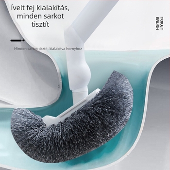 Falra szerelhető WC-kefe, hosszú nyéllel, holttérmentes, műanyag