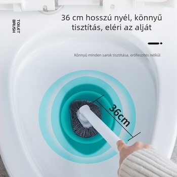 Falra szerelhető WC-kefe, hosszú nyéllel, holttérmentes, műanyag