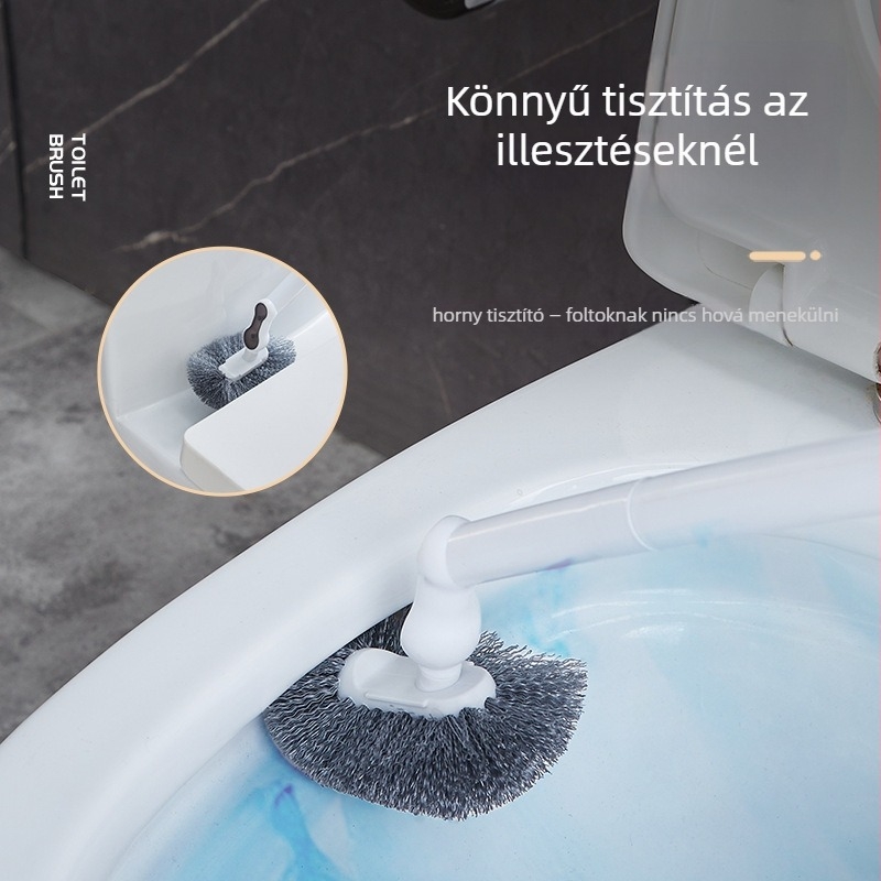 Falra szerelhető WC-kefe, hosszú nyéllel, holttérmentes, műanyag