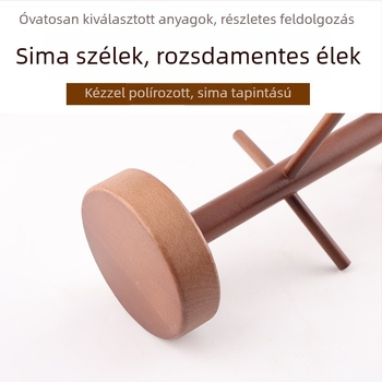 Asztali pohártartó faanyagból – modern egyszerű stílus, súly 330 g, asztalra szerelhető, 2021 nyarán bevezetve