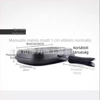 Dessini 36 cm multifunkcionális kétoldalas tapadásmentes serpenyő steakhez, reggelire és sütéshez