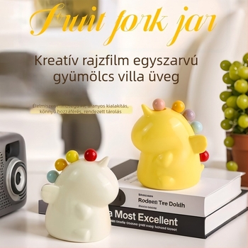 Gyerekeknek gyümölcsvilla, rozsdamentes acélból, rajzfilm minta, modern minimalista stílus, prémium minőség