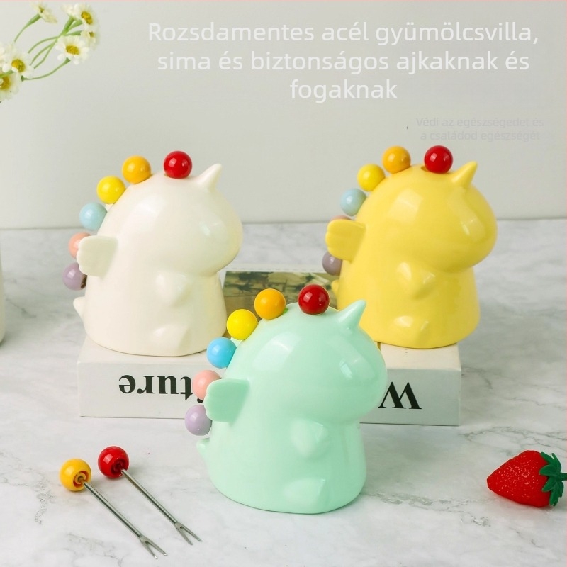 Gyerekeknek gyümölcsvilla, rozsdamentes acélból, rajzfilm minta, modern minimalista stílus, prémium minőség
