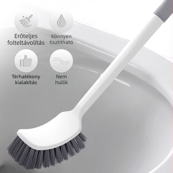 WC-kefe hosszú nyéllel, a nehezen hozzáférhető sarkokhoz, tisztító készlet, műanyag