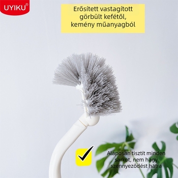 UYIKU WC-tisztító hosszú japán nyéllel, holttér nélküli design, műanyag, 101 g