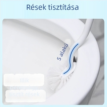 WC-kefe S alakú hosszú nyélű, Miaojie márka, műanyag anyag, 1 darab