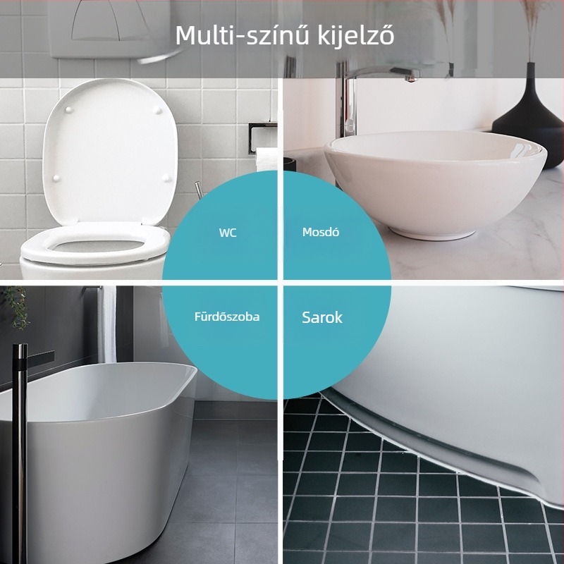 WC-kefe S alakú hosszú nyélű, Miaojie márka, műanyag anyag, 1 darab