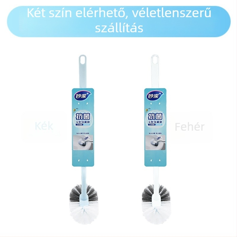 WC-kefe S alakú hosszú nyélű, Miaojie márka, műanyag anyag, 1 darab