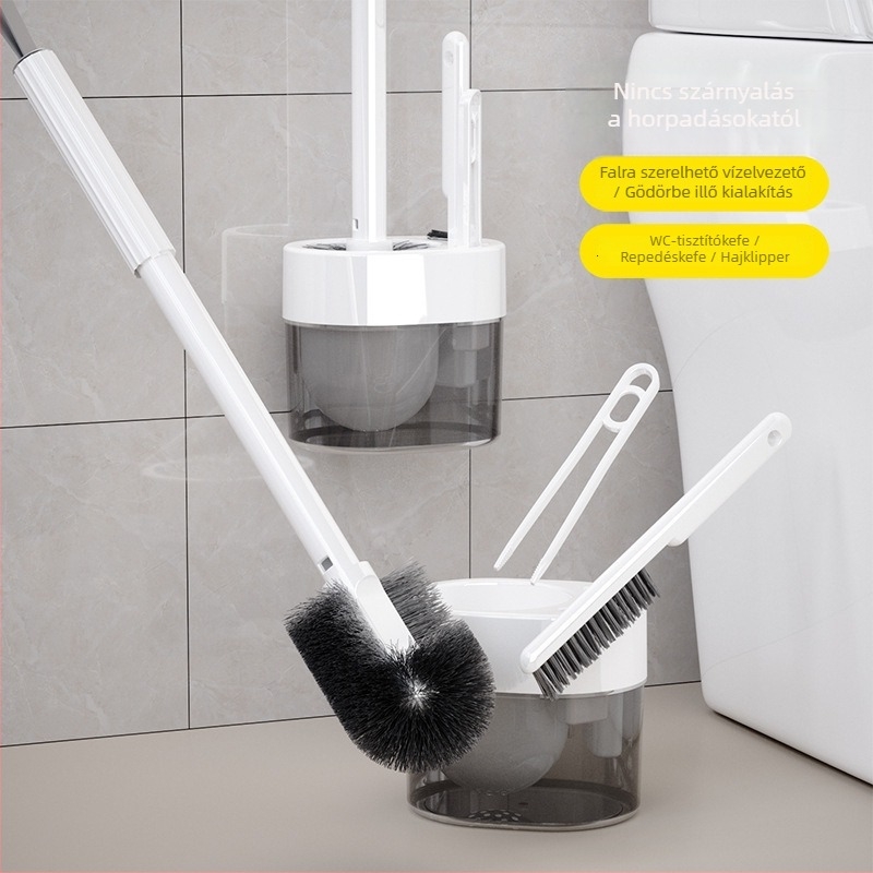 Canxuan falra szerelhető WC-kefe készlet, műanyag, alappal
