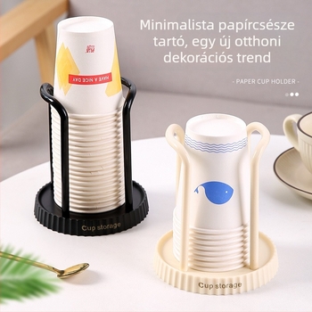 Egyszer használatos pohártartó, japán stílusú, ABS anyag, 60 g tömeg, többfunkciós pohár-tároló kávéhoz és teához