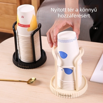 Egyszer használatos pohártartó, japán stílusú, ABS anyag, 60 g tömeg, többfunkciós pohár-tároló kávéhoz és teához