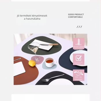 PVC étkezési alátét, szabálytalan forma, könnyű luxus stílus, első osztályú termék