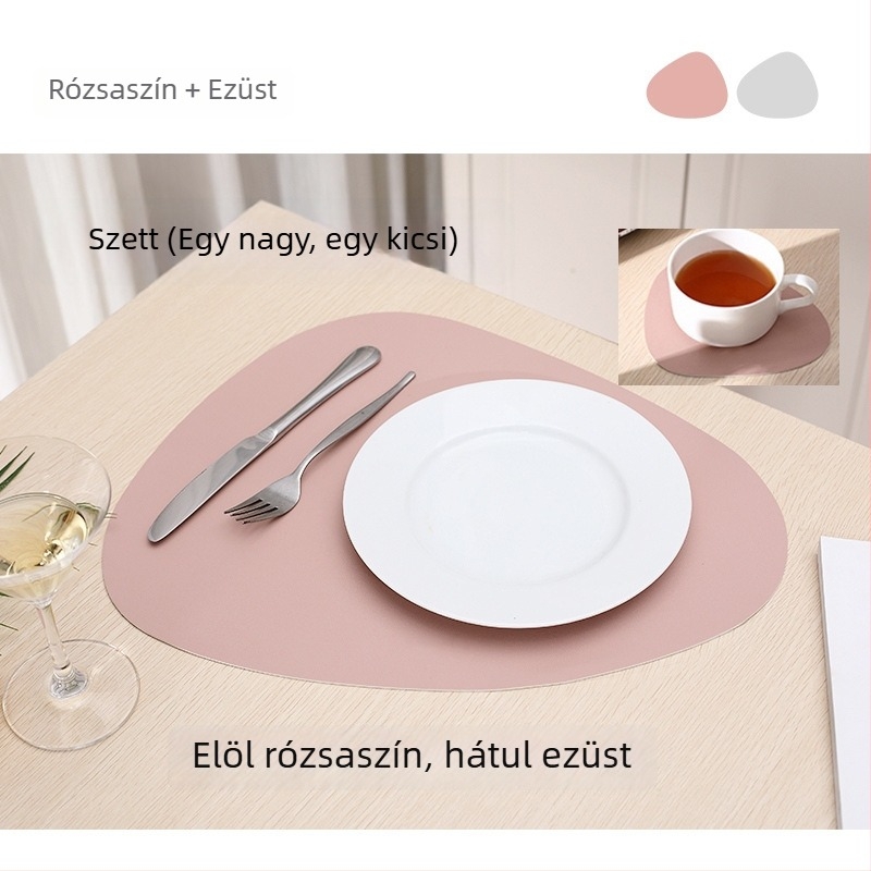 PVC étkezési alátét, szabálytalan forma, könnyű luxus stílus, első osztályú termék