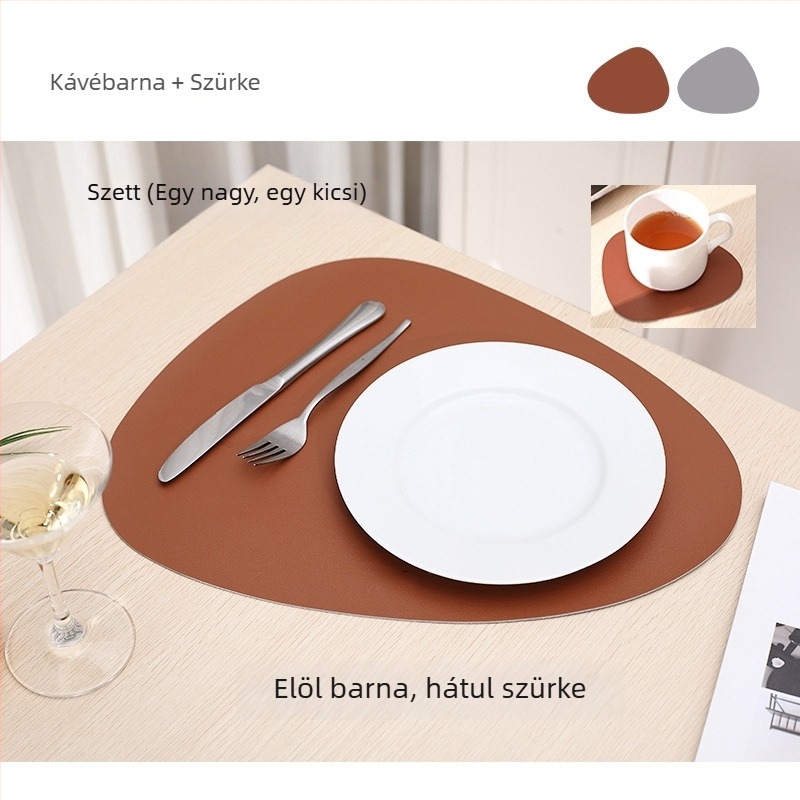 PVC étkezési alátét, szabálytalan forma, könnyű luxus stílus, első osztályú termék