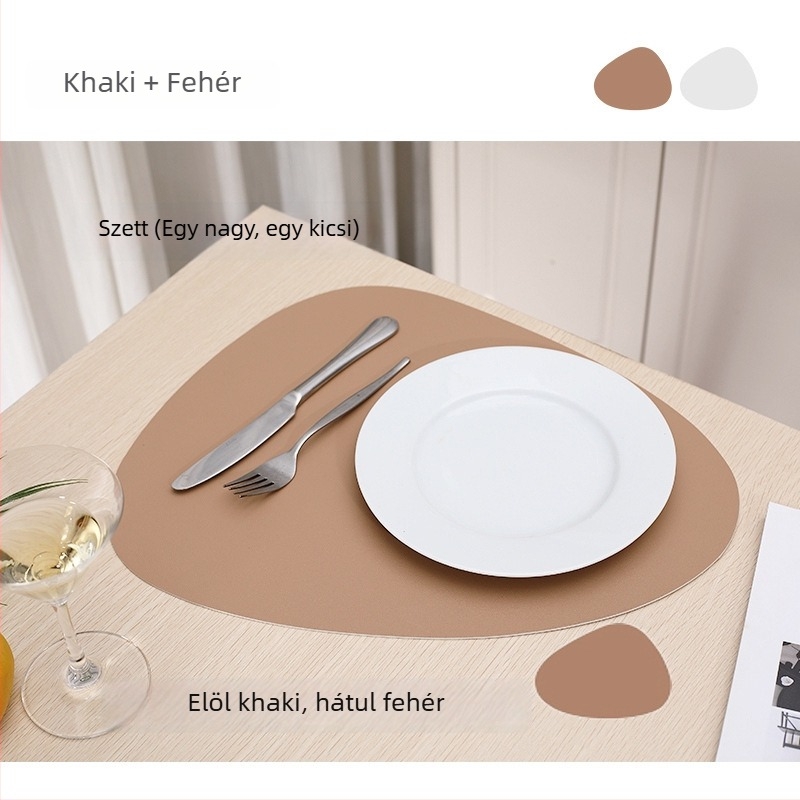 PVC étkezési alátét, szabálytalan forma, könnyű luxus stílus, első osztályú termék