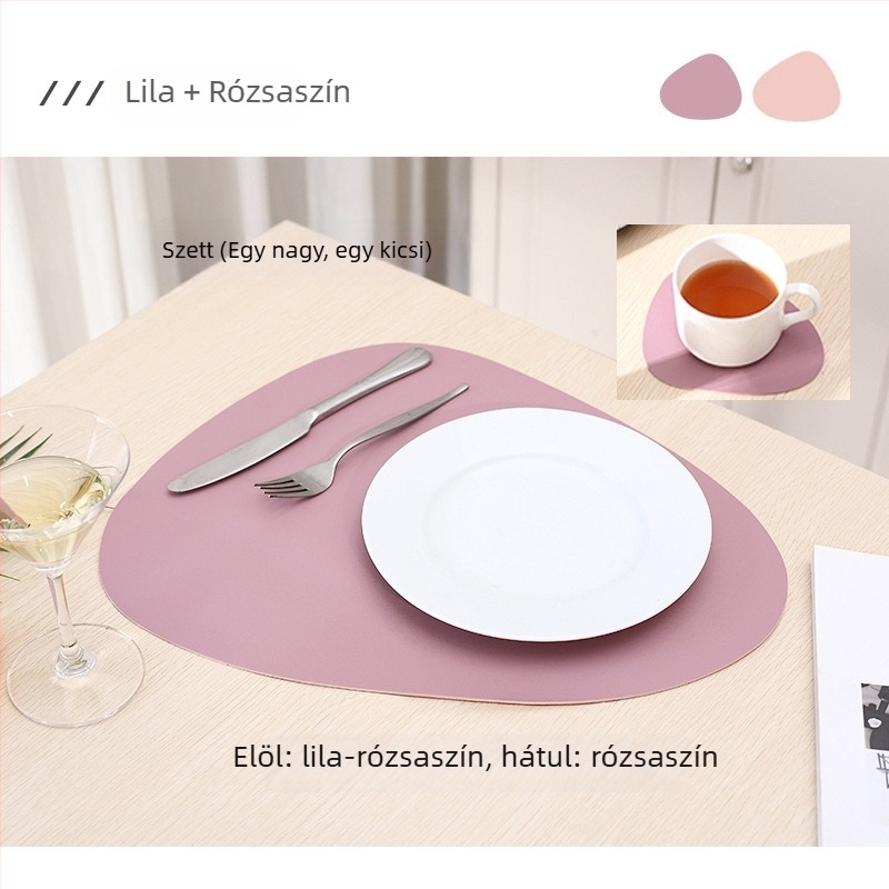 PVC étkezési alátét, szabálytalan forma, könnyű luxus stílus, első osztályú termék