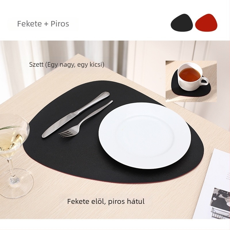 PVC étkezési alátét, szabálytalan forma, könnyű luxus stílus, első osztályú termék