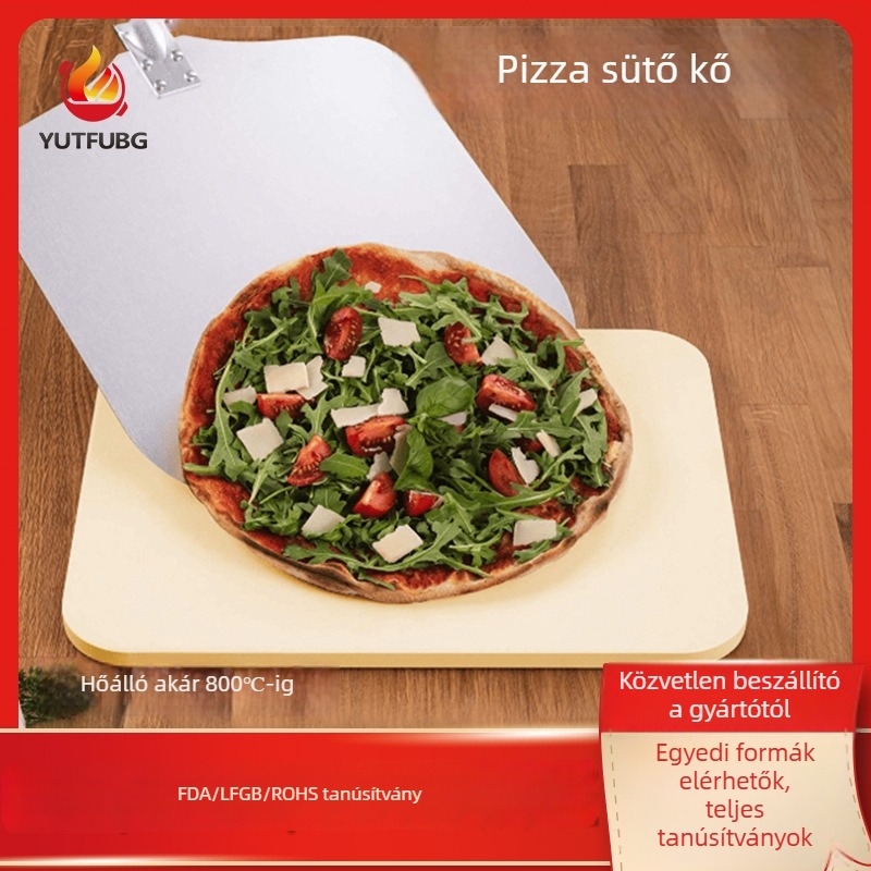 Cordierite pizza kő a sütőhöz – pizza és kenyér sütésére, magas hőállóságú