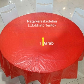 Egyszer használatos, vastagított műanyag asztalterítő, vízálló és olajálló, otthoni és kereskedelmi használatra, esküvők és bankettek számára.