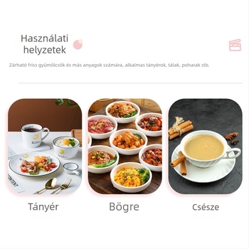 Silikon frissességvédő fedők, 4 darabos készlet, nyújtható és zárható, gyümölcsök és zöldségek számára