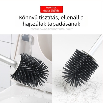 CCKO falra szerelhető WC-kefe készlet, fúrás nélküli telepítés, strapabíró műanyag kivitel, alapos tisztítás