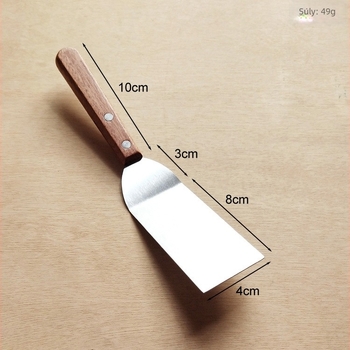 Rozsdamentes acél spatula fából készült nyéllel — kézzel készített, testreszabható — modern minimalist dizájn