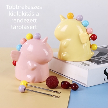 Gyümölcs villa készlet, rozsdamentes acélból, modern minimalista stílus, rajzfilm mintázat, gyerekeknek