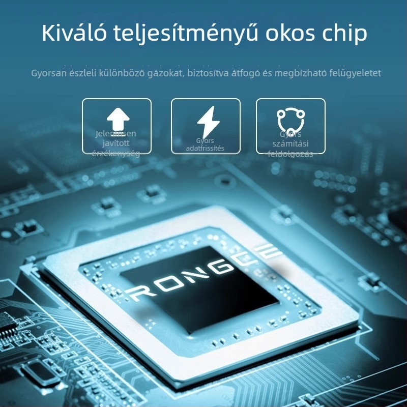 All-in-One beltéri levegőminőség-detektor: PM2.5, CO2, formaldehid, hőmérséklet és páratartalom; mérési tartomány 0-5 mg/m³; felbontás 0,01; pontosság 0,02; Type-C tápegység