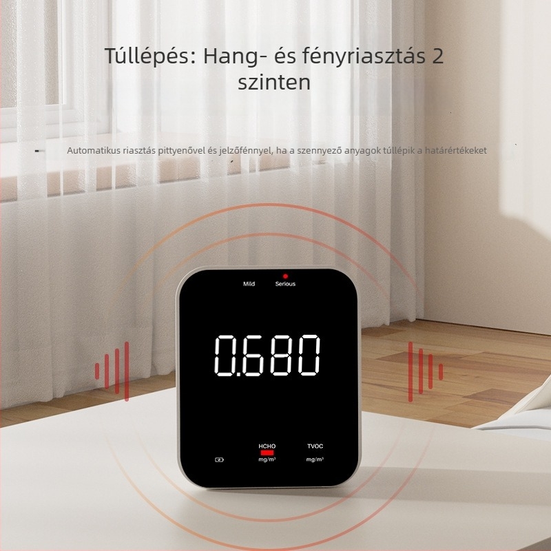 Beltéri formaldehid és TVOC detektor — Magas pontosságú professzionális levegőminőség-monitor