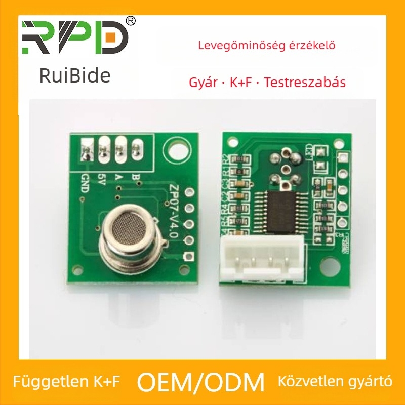 Rybed levegőminőség-érzékelő TVOC és formaldehid VOC detektálással, magas precíziós O2- és CO2 érzékelő