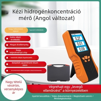 DM68R kézi radon koncentráció detektor — valós idejű mérés, rövid és hosszú távú átlagok, mérési tartomány 0–270 pCi/L, pontosság 0.01 pCi/L, USB tápegység