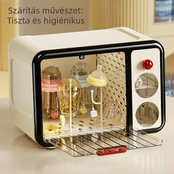 Asztali pohártartó, dupla rétegű leeresztő tálcával, műanyagból, retro stílusú
