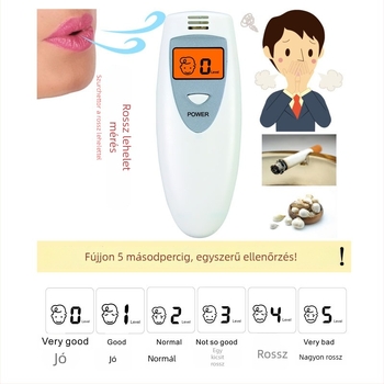 Diyat Model 201 Hordozható Rossz Lehelet Detektor, Pontosság ±0,01, Áramellátás 2×AAA