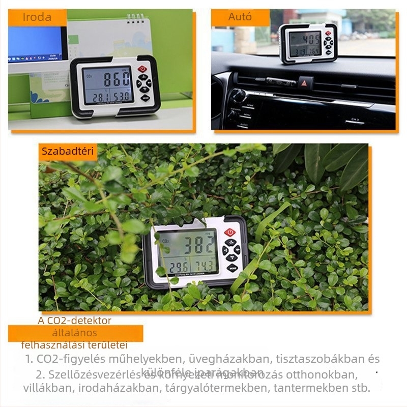 HT-2000 CO2-monitor túllépésriasztással
