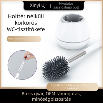 WC-kefe TPR-szilíkon sörtékkel, hordozható, puha sörték, 0,36 kg, minden oldalról tisztítás