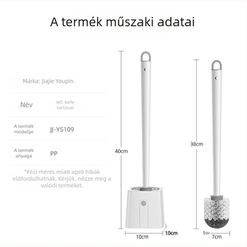 Fali WC-kefe két sörtével a rések tisztítására, holt zónák nélkül, műanyag, 500 g