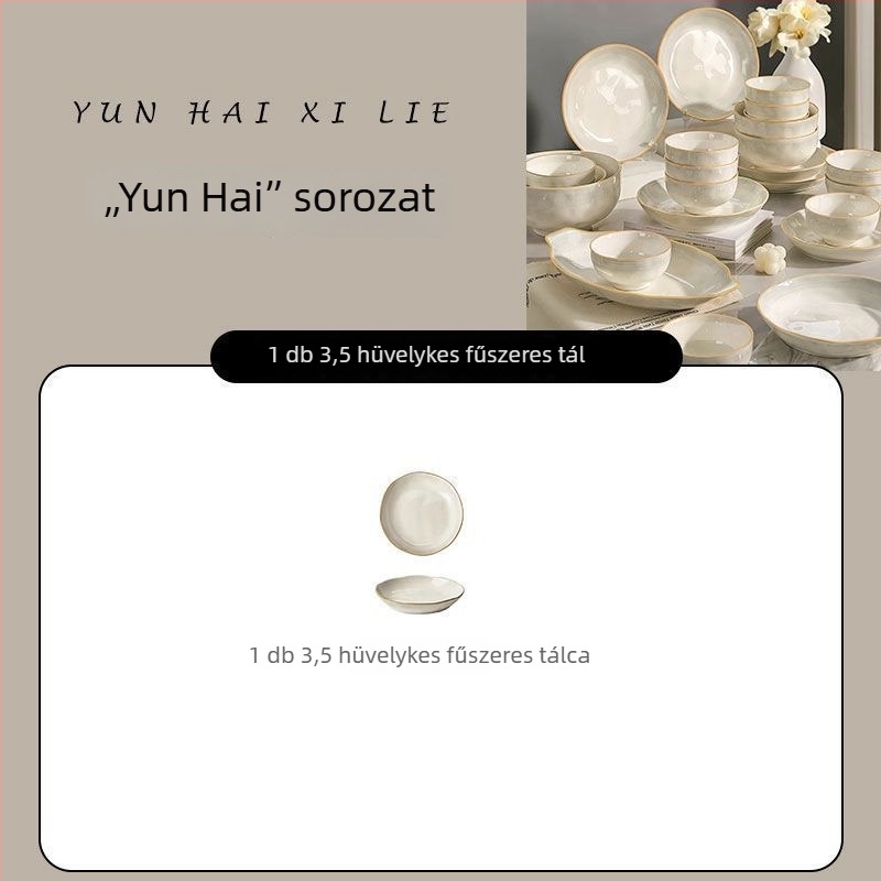 Porcelán étkészlet undergláz felülettel, mély tányérok, mikrohullámú sütőben használható, könnyű luxus retro stílus, logó nyomtatás elérhető
