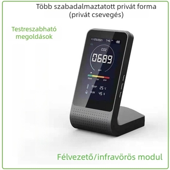 CO2 detektor belső és külső hőmérséklettel, 3 az 1-ben levegőminőség-monitor X20
