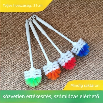 Falihoz szerelt WC-kefe, leválasztható egyszer használatos fej, műanyag konstrukció