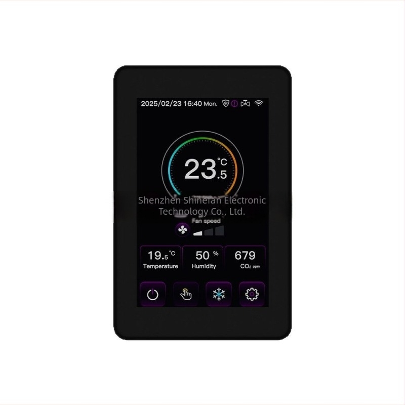 Padlófűtéshez és fan coil egységhez tartozó CO2-észlelő vezérlő, három üzemmóddal, WiFi okos érintőképernyő (opcionális) és Tuya App