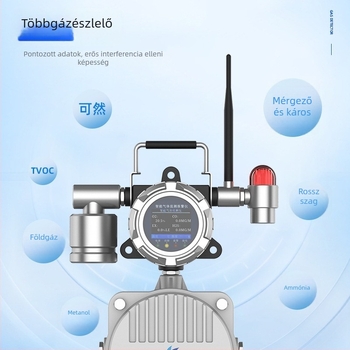 Ipari hordozható gázdetektor robbanásbiztos akkumulátorral, PLT-ST400, érzékeli O2, CO, H2S és gyúlékony gázok, pontosság 0.01
