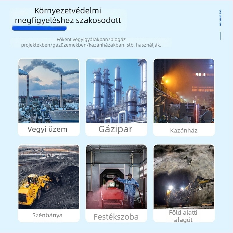 Ipari hordozható gázdetektor robbanásbiztos akkumulátorral, PLT-ST400, érzékeli O2, CO, H2S és gyúlékony gázok, pontosság 0.01