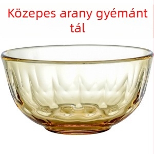 Mikrohullámú sütőhöz használható üvegből készült tálakból álló készlet - hőálló üveg, kerek forma, retro stílusú asztali készlet