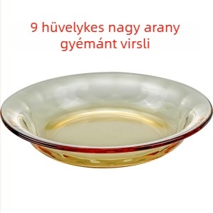 Mikrohullámú sütőhöz használható üvegből készült tálakból álló készlet - hőálló üveg, kerek forma, retro stílusú asztali készlet