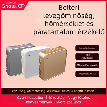 Belső LCD-kijelzős gázdetektor-átvivő a légminőséghez, hőmérséklethez és páratartalomhoz
