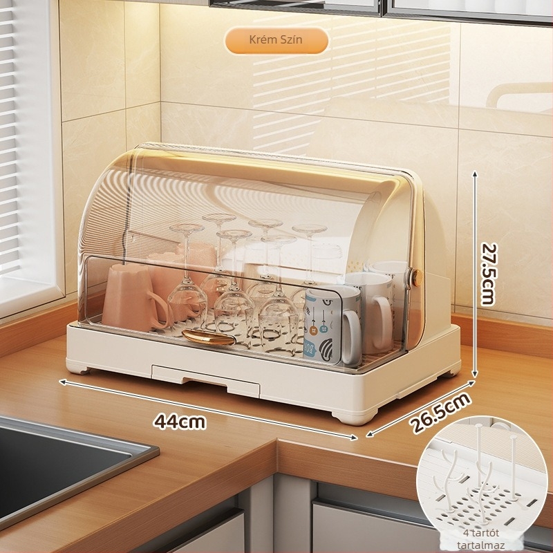 Bögre tartó – műanyag, modern minimalista stílus, 1350 g, modell Drain cup holder