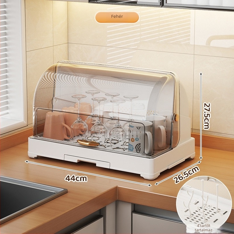 Bögre tartó – műanyag, modern minimalista stílus, 1350 g, modell Drain cup holder