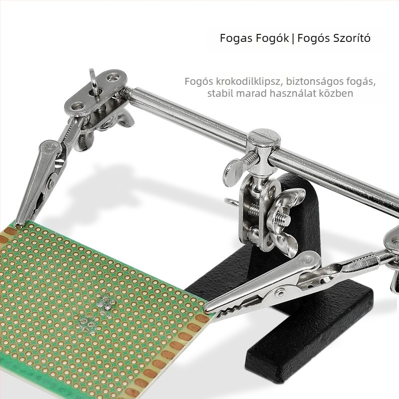 PCB ponthegesztő tartó segéklippel és pozicionáló tartóval kis PCB-platókhoz