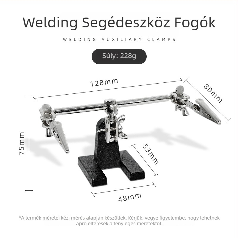 PCB ponthegesztő tartó segéklippel és pozicionáló tartóval kis PCB-platókhoz