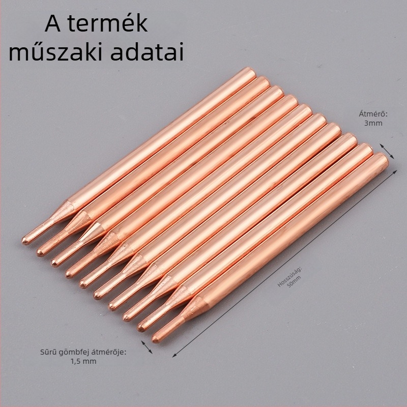 Dawn márkájú kézben tartott réz ponthegesztő tű 18650-ös Li-ion akkumulátorokhoz, 10 db